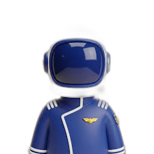 3D blue astronaut