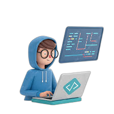 3D coder character
