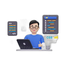 3D developer character